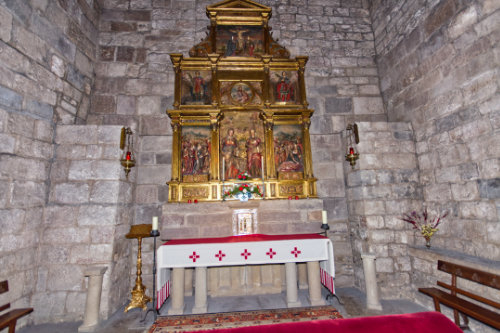 Retablo de las santas Nunila y Alodia en la iglesia de Leire