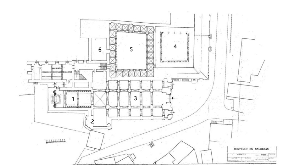 Plano monasterio das Salcedas